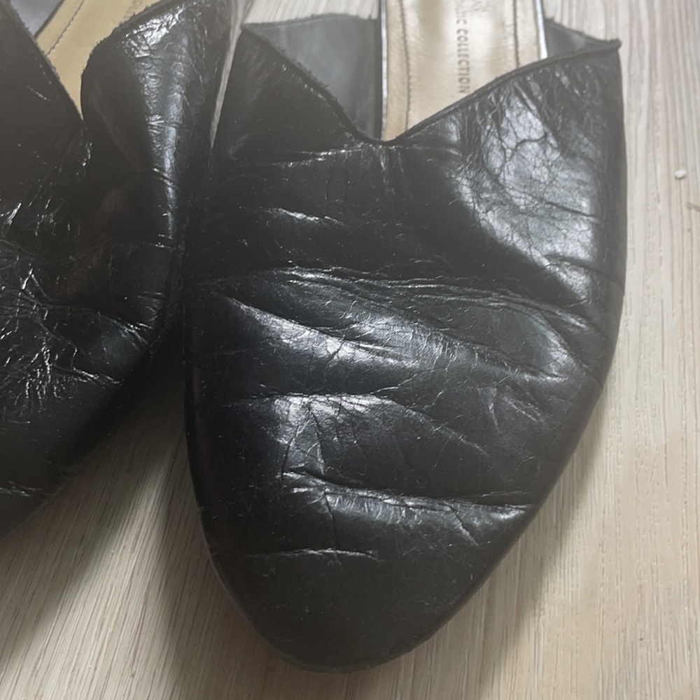 Leather flat slides - Picture 4 of 6